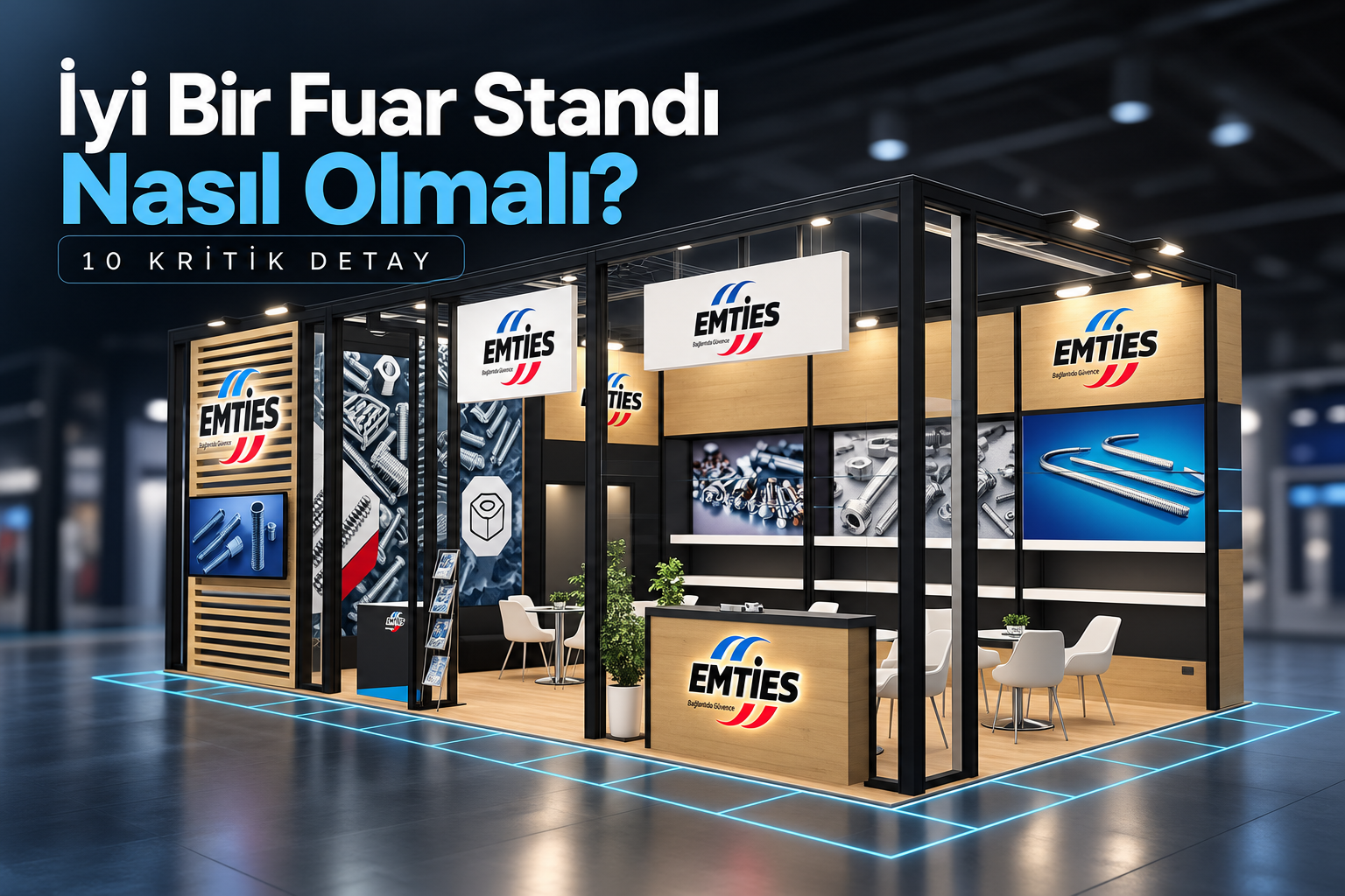 Ziyaretçi akışı ve marka görünürlüğü iyi planlanmış fuar standı